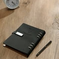 thumbnail image 4 of SLYNSHome A5 Discbound Notebook A5 Binder 6 Ring Journal Notebooks,Refillable Notebook with Removable Pages for Work Meeting Office Supplies - Black, 4 of 9