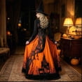 thumbnail image 4 of XinghaiYIDE Witch Dress for Women,Halloween Vampire Treehouse Thorns Witches Gothic Maxi Mesh Dresses, 4 of 4