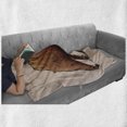 thumbnail image 6 of Bear Soft Flannel Fleece Throw Blanket, Ink Drawing Style Wildlife Beast Carnivore Walking Zoology Nature Themed Art, Cozy Plush for Indoor and Outdoor Use, 60" x 80", Brown Rose, by Ambesonne, 6 of 6