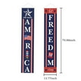 thumbnail image 3 of 4th of July Porch Sign Patriotic Door Decoration - “Let Freedom Ring” and “GOD Bless America”, Fourth of July Memorial Day Independence Day Flag Day Labor Day Hanging Banner for Yard Indoor Outdoor, 3 of 8