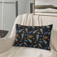 thumbnail image 5 of Lsque Space Rocket Pattern Pillow Case – Soft & Cozy Throw Pillow Cover, Hypoallergenic Cushion Case for Sleeping Women with Envelope Closure-16"x24", 5 of 6