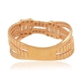 thumbnail image 4 of 0.35 TCW Solid 18Kt Rose Gold SI Clarity HI Color Diamond Criss Cross Ring, 4 of 5