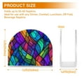 thumbnail image 4 of Yayeee Napkin Holder for Table Kitchen Paper Tissue Organization, Vibrant Stained Glass Pattern, 4 of 8