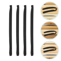 OFFIGAM 4pcs Black Cloth Cord Covers Sleeves for Chandelier and Modern Lighting Fixtures