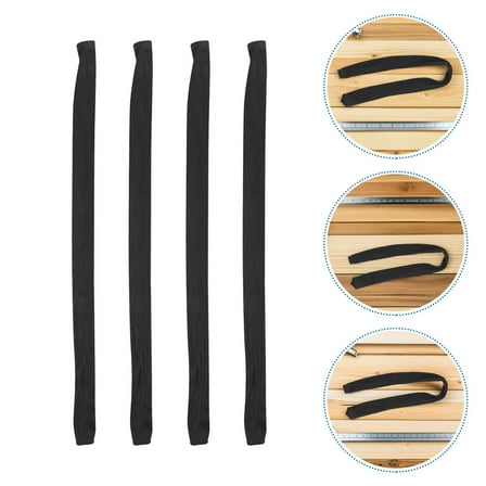 OFFIGAM 4pcs Black Cloth Cord Covers Sleeves for Chandelier and Modern Lighting Fixtures
