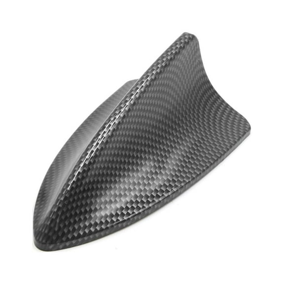 Unique Bargains Carbon Fiber Pattern Shark Fin Shape Adhesive SUV Car Decor Antenna Aerial
