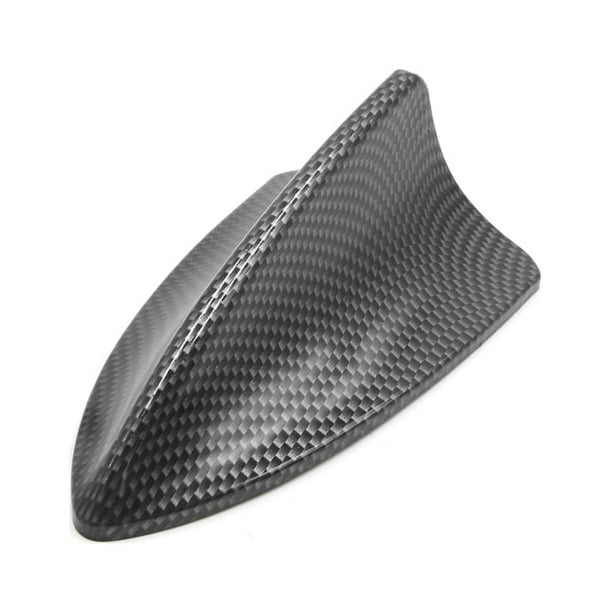 Antena Decorativa Patrón Fibra de Carbono Forma Aleta de Tiburón SUV Coche Base Adhesiva