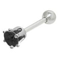 thumbnail image 1 of Ear Cartilage Barbell with Square Press Fit Cubic Zirconia 16G Tragus Rook - Sold Individually, 1 of 10