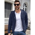 thumbnail image 5 of COOFANDY Men's Full Zip Hoodie Sweatshirt Jacket Casual Long Sleeve Hoodie Lightweight Warm Sweater Coat for Fall Winter Daily Wear, 5 of 9
