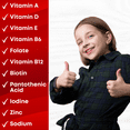 thumbnail image 4 of USDA Organic Kids multivitamins 30-60 Day Supply, Daily Kids Multivitamin Gummies with Vitamin C, D, A, E, B6, B12, Biotin, Zinc. Organic Kids Vitamins for Immune Support and Overall Health. 60 Count, 4 of 5