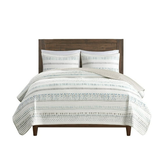 Gracie Mills Penny Southwest-Inspired 3 Piece Printed Seersucker Quilt Set - GRACE-15221