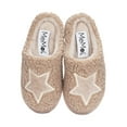 thumbnail image 2 of MeMoi Kids' Embroidered Shaggy Star Non-Skid Slippers (XXS, Dusty Pink), 2 of 4