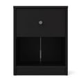 thumbnail image 3 of Home Square 2 Piece Bedroom Set with 2 One Drawer Nightstands in Black, 3 of 11