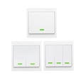 thumbnail image 4 of Commutateur Mural Sans Fil à Télécommande à 2 Canaux 433,92 MHz, Émetteur RF Intelligent Encodé 86 EV1527 pour l'Éclairage, Portée 0-100 m, Batterie Non Incluse (12 V 27 A L828 Requise), Panneau 86x86x32 mm, 4 of 4