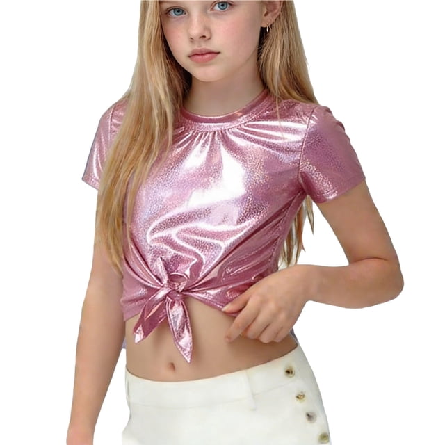 Blusas y camisas de cuello redondo de manga corta para niños, primavera y verano, color sólido, para festivales, carnavales, fiestas, festivales, disfraces, camisetas de cuello redondo para niños, cam