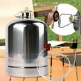 thumbnail image 1 of DYNWAVECA Bouteille de Gaz en Acier Inoxydable Réservoir de Carburant Gonflable Récipient Vide Rechargeable pour Cuisine Extérieure Barbecue Camping Réchaud 4L, 1 of 10