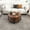 Retro color, variant on Round Coffee Table, 34.25" Wood Circle Coffee Table with Sturdy Metal Roman Pillar Legs, 2 Tier Coffee Table with Open Storage, Modern Floor Table for Living Room, Bedroom, Home Office