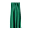 thumbnail image 2 of LYMAYTER Women Maxi Skirts Summer Satin Silk High Waist Drawstring Ruffle A-Line Maxi for Skirt S-XL, 2 of 8