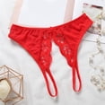thumbnail image 2 of Gibobby Lencería sexy de mujer tanga Día de San Valentín Calzoncillos de encaje floral sexy para mujer con de lindo(Rojo, Talla única), 2 of 3