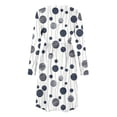 thumbnail image 4 of Edvintorg Womens Casual Dress Fashion Printed Crew Neck Long Sleeve Loose Midi Dresses Womens Clothing S-2XL Blue, 4 of 7