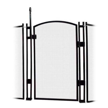 EZ-GUARD Safety Gate - DIY In Ground Pool Fence * Self-Closing * Self-Latching * Black 4' Tall