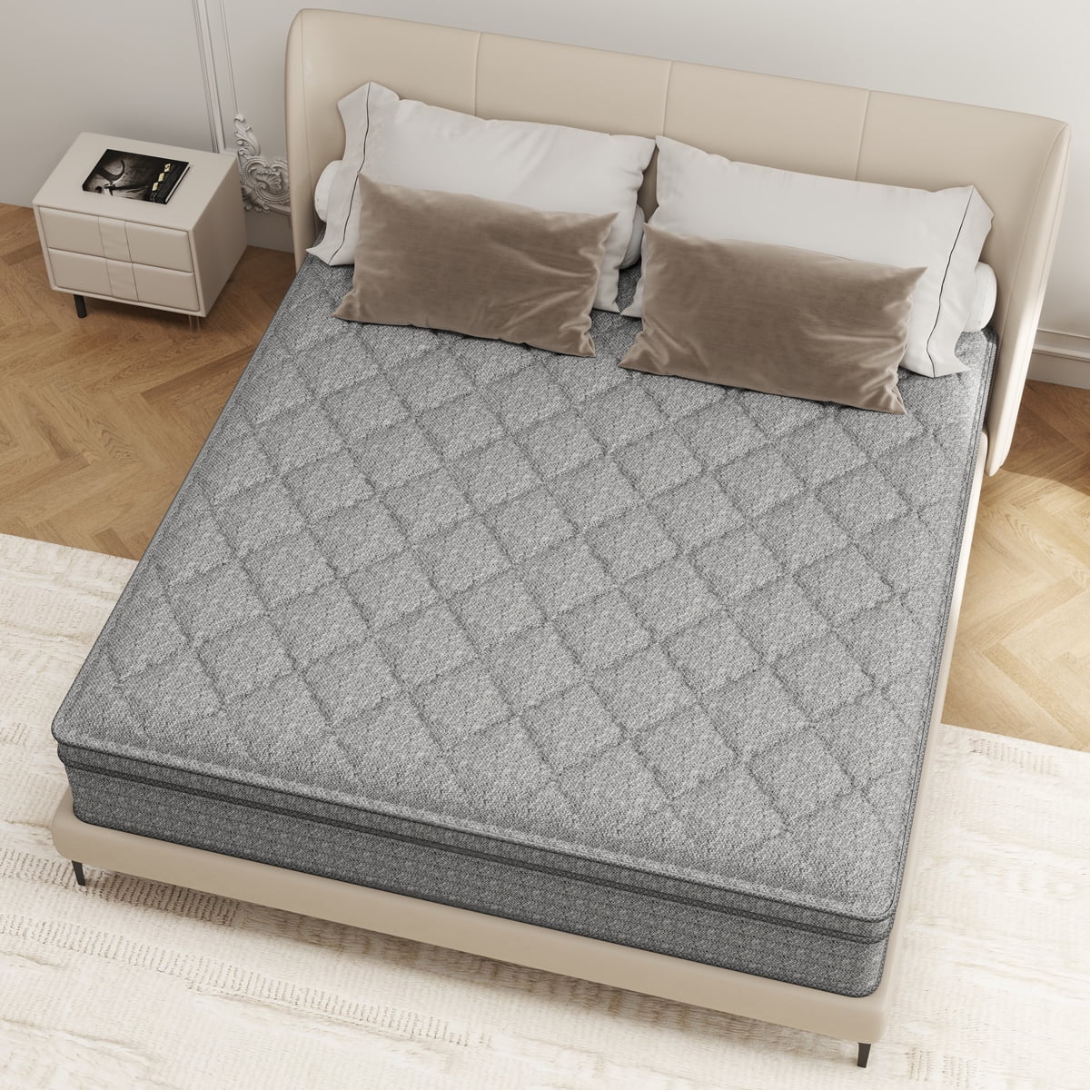 AMENDPATURE 12 inch Twin Hybrid Mattress,Memory Foam & Spring，Medium Comfort in a Box,Adult