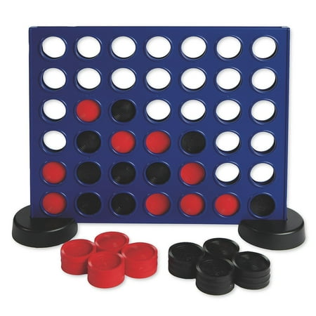 S&S Giant 2-in-1 Game Four in a Row & Checkers Board Game, 20.63 x 16.88 inch, Multicolor