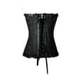 thumbnail image 2 of Nituyy Women's Gothic Bustiers Corsets Satin Boned Lace Up Overbust Bridal Bodysuit, 2 of 5