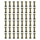 thumbnail image 1 of 50 Conjuntos de Tornillos Chicago, M5x20mm Tornillo Chicago con recubrimiento de latón, Poste de tornillo Phillips para cuero, Marrón, 1 of 7