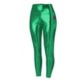 thumbnail image 4 of Yanyanz Women's Pants, Women's Metallic Leggings Shiny Trousers with High Waist Shiny Leggings In Look for Dance Costume with Pocket, Pants for Women, Women's Leather, 4 of 5