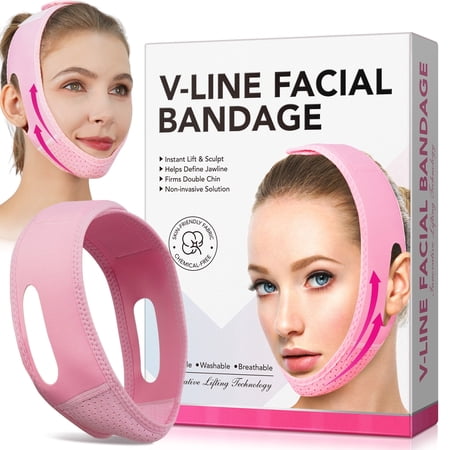 Double Chin Reducer Face Slimming Bandage, V-Line Facial Mask, Face Tightening & Firming Bandage