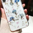 thumbnail image 4 of Compatible with iPhone 13 Pro Flower Case, Soft Clear Flexible Rubber Pressed Dry Real Flowers Case Girls Glitter Floral Cover Compatible with iPhone 13 Pro -Yellow, 4 of 13