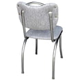 thumbnail image 4 of Richardson Seating Single Tone Channel Handle Back Retro Kitchen Chair with 1" Pulled Seat, Cracked Ice Grey, 18", 4 of 4