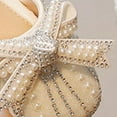 thumbnail image 4 of NOKIO Girls' Rhinestone Sandals Girls' Closed Toe Sandals Girls' Strappy Flat Sandals Girls Dress Shoes Cute Bow Mary Jane Shoes Ballerina With Satin Ankle Tie For Wedding Birthday Party, 4 of 6