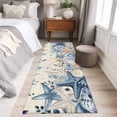 thumbnail image 5 of Blue Starfish Coastal 2'x6' Runner Rug, Eucalyptus Summer Nautical Shell Retro Washable Non-Slip Area Rugs for Hallway Kitchen Floor Bedroom Entryway, Laundry Carpet Decoration Indoor Mat, 5 of 9