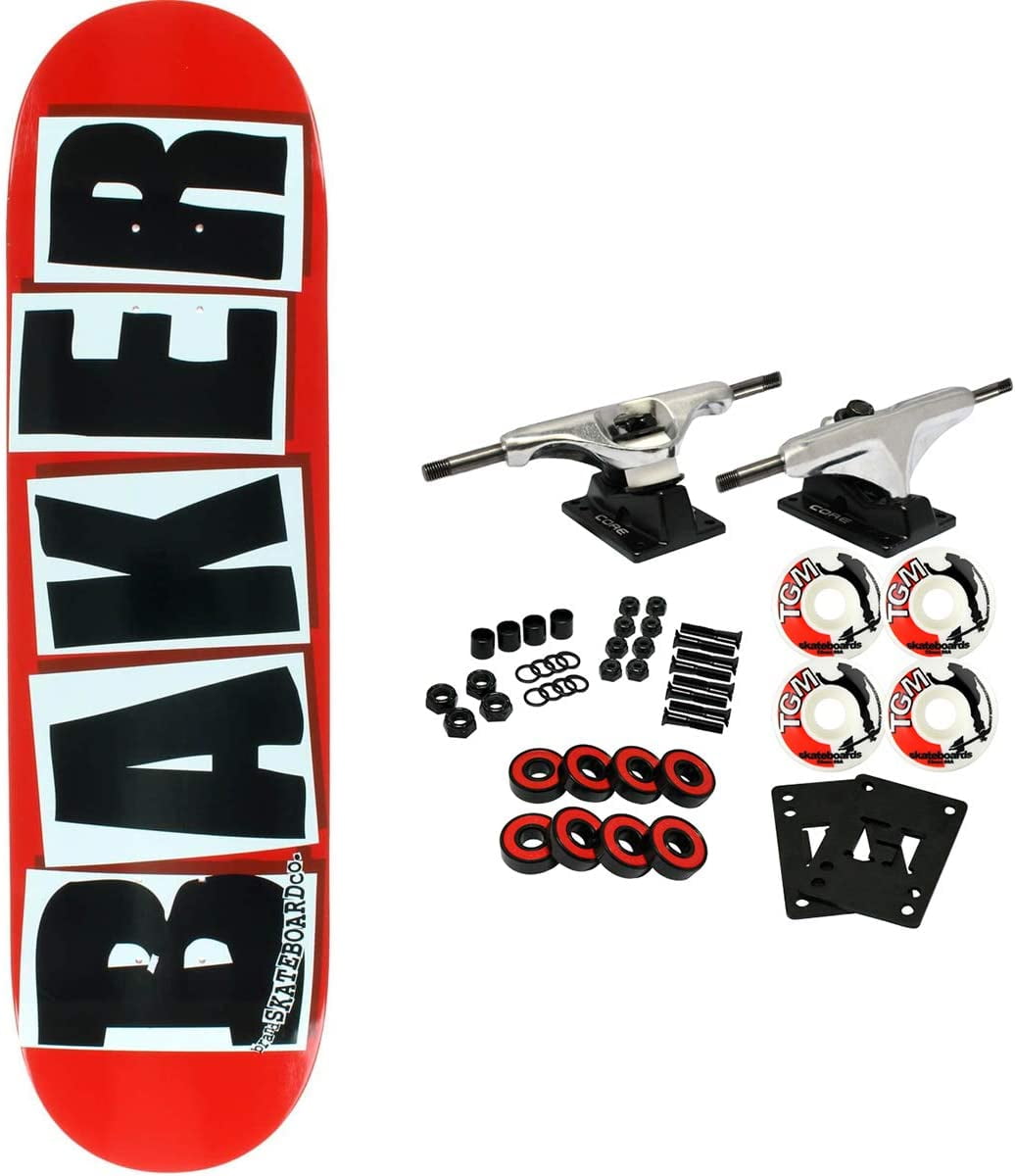Baker Skateboard Complete Brand Logo Red/Black 8.38
