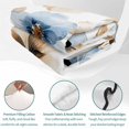 thumbnail image 4 of Twin Quilt Set 68''x86'', Blue Brown Spring Floral Lightweight Summer Bedspread Coverlet Set with 2 Pillow Shams, Summer Botanical Watercolor Breathable All Season Quilt Bedding for Dorm/Bedroom, 4 of 9