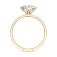 thumbnail image 2 of Rosec Jewels Certified Lab Grown Diamond Wedding Bridal Ring Set - 1 Carat Princess Cut Engagement Ring with Enhancer - EF-VS Grade, 18K Yellow Gold, US 13.00, 2 of 8