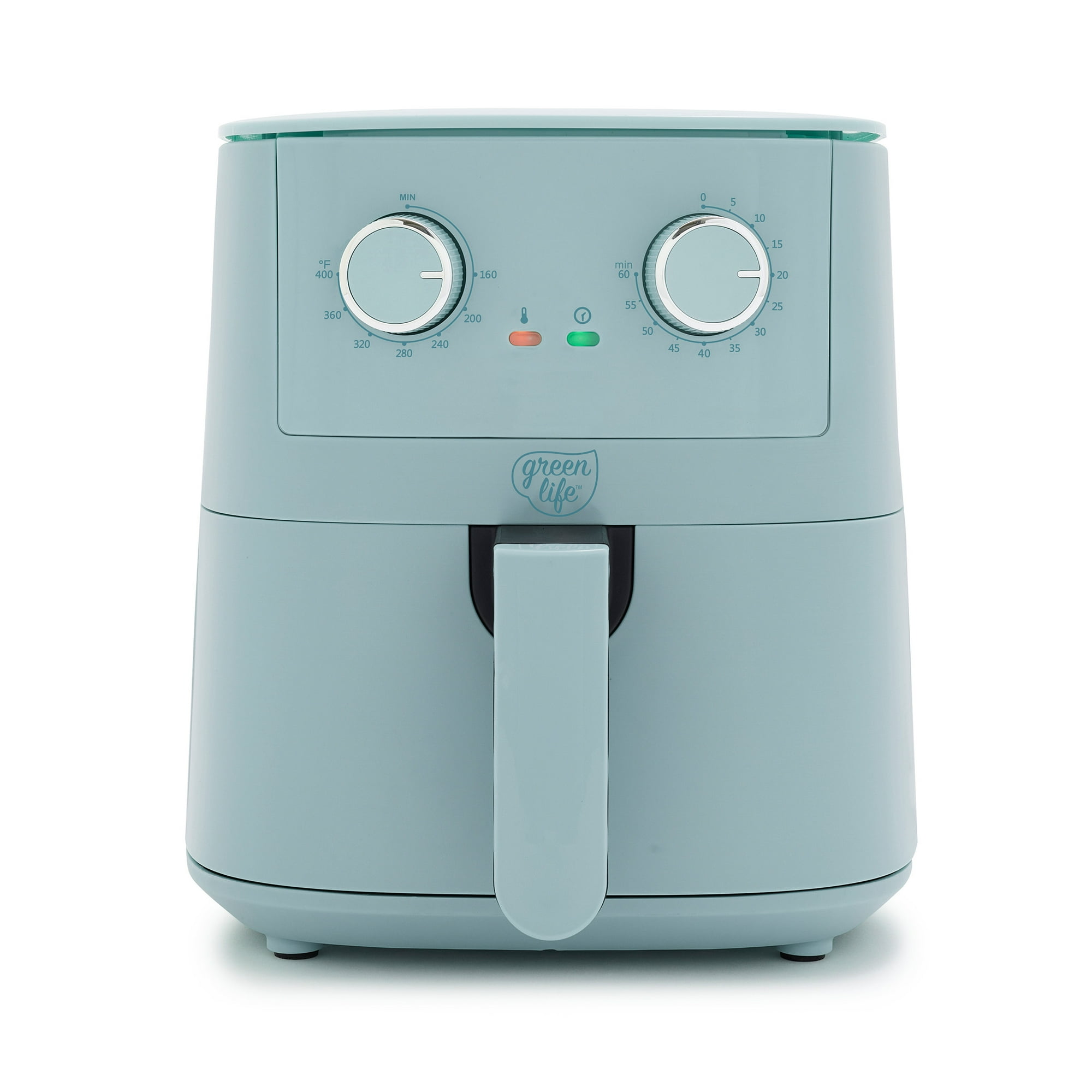 GreenLife 4.5 Quart Air Fryer Ceramic Nonstick Blue Haze