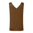 thumbnail image 7 of Women’s Satin Tank Tops V Neck Sleeveless Cami Blouses, Casual Loose Fit Summer Camisole Shirt, Silky Soft Lightweight Basic Tops for Daily Wear Coffee, 7 of 7