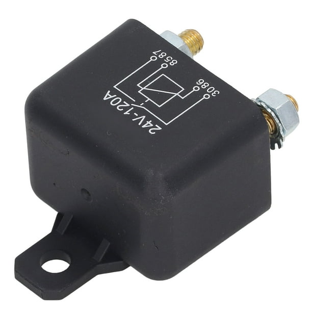 Relé De Arranque De Automóvil, Arranque Rápido Del Motor 4 Pines 120A 24V Solenoide De Arranque Resistente A Altas Temperaturas Para Cortacésped