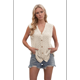 thumbnail image 2 of Chaleco de Punto para Mujer, y Verano, Cuello en V, Sin Mangas, Cárdigan con Botones, Informal, , Top Sin Mangas. Albaricoque XL, 2 of 10