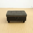 thumbnail image 3 of Pon Living Microfiber Rectangular Storage Ottoman, Bench Tufted Footrest, Modern Lift Top Pouffe Ottoman for Living Room,Taupe, 3 of 5
