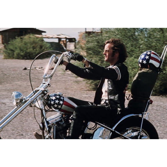 Peter Fonda Easy Rider on Motorbike in desert 24x36 Poster