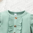 thumbnail image 5 of LWNYDPLSD Maxi Dress Evening Dress Dresses for Wedding Guest Long Sleeve Velvet Dress Little Girls Clothes Girl Clothes Size 6 Clothes for 1 Year Old, Green 6-12 Months, 5 of 7