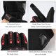 thumbnail image 4 of Guantes de motocicleta con pantalla táctil - Guantes de carreras, motocross y ciclismo con protección en la palma - Material de nailon, blanco/rojo/verde - Ancho de palma de 9,5-10 cm - 1 par, 4 of 6