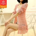 thumbnail image 3 of 2022 Fashion Knitted Cardigan Loose Pocket Hollow Long Sleeve Women Sweater Female LOVE DOCK Women's Coats Sweaters Outerwear, 3 of 5