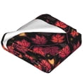 thumbnail image 2 of Salouo Beautiful Maple Leaf Lantern Print Bed Blankets,Flannel Blanket Comfortable Air Conditioning Blanket Lightweight Blanket for Sofa Bed Travel & Couch -80"x60", 2 of 8