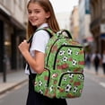 thumbnail image 6 of FKELYI Green Soccer Goal Print Kids Backpack for Elementary Student 17 Inch Schoolbag Primary School Bookbag Casual Daypack Travel Rucksack with Multi-Pockets for Boys Girls, 6 of 7