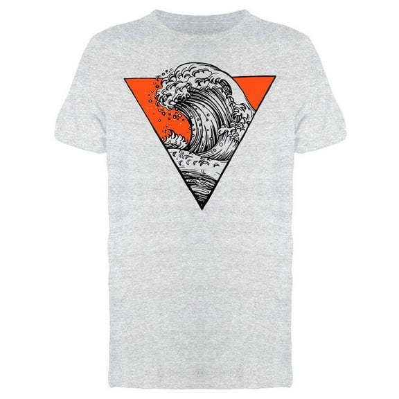 Triangle Background Ocean Waves T-Shirt Men -Image by Shutterstock, Male x-Large